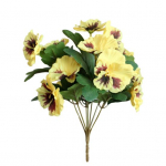 1 tk Kunstlilledega Pansy Garden DIY Lavapidu Kodu Pulma K&auml;sit&ouml;&ouml;kaunistus kollane/oranž