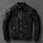 Lambanaha taimparkimist Vana pesu Vana tegema Esimene kiht nahk Nahkjakk Meeste Mootorratta L&uuml;hike Nahkjakk P&uuml;stkrae Mantel Mood S