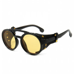 SteamPunk Sunglasses Night Vision Googles Vintage Sun Glasses Cyber Punk Side Shiled Round Glasses Vintage Retro Eyewear other