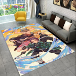Anime Demon Slaye Area vaip, multifilmi vaibavaip elutuppa, laste magamistoa diivani uksematt, lastem&auml;ngu libisemiskindel p&otilde;randamatt 120x160cm(47x62in)