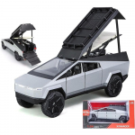 1/32 Tesla pikapihaagise haagiselamute mudelikomplekt, maastikus&otilde;idukite sulam, automudeli survevalu metallist m&auml;nguasi, veoauto mudeli simulatsioonihelivalgusti, koos haagisautoga 1/32-Size:35*7.5*7cm