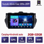Auto raadio stereo Suzuki Alivio Ciaz 2014-2019 jaoks 9-tolline 2 DIN Android Auto CarPlay navigatsioon GPS auto multimeediam&auml;ngija 2+32GB