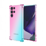 L&auml;bipaistev armas gradiendiga telefoni&uuml;mbris, &otilde;huke kriimustusvastane painduv TPU kate, p&otilde;rutuskindel kaitse&uuml;mbris Samsung Galaxy S22 5G S23 FE S24 Ultra S23+ jaoks Samsung Galaxy S22 Ultra 5G roheline/roosa