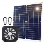 20 W p&auml;ikeseenergiaga t&ouml;&ouml;tav ventilaator 10 tolli veekindel USB p&auml;ikesepaneeli ventilatsiooni v&auml;ljalaskeventilaator kiire &otilde;huvool 10 inch must