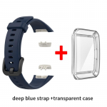 Silikoonrihm Huawei Band 6 jaoks. Asenduskellarihm Honor Band 6 rihma jaoks koos TPU t&auml;isekraani kaitse&uuml;mbrisega k&auml;ev&otilde;ruga For Huawei Band 6