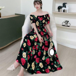 Maksi Pikk Kleit Naiste Suvi India R&otilde;ivad Boheemlaslik Puuvillane Linane Lilleline L&uuml;hikeste Varrukatega Korea Stiil Vabaaja S