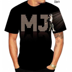 Michael Jacksoni T-s&auml;rk Mehed Naised Mood vabaaja 3D-prindiga T-s&auml;rgid Harajuku Stiilis Suur T-s&auml;rk Hip Hop T&auml;navar&otilde;ivad Topid XXL