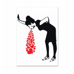 Banksy grafiti kunstiteosed l&otilde;uendimaalid &otilde;hupalli taga ajav v&auml;ike t&uuml;druk plakat ja tr&uuml;kised Moodne popt&auml;nava seinapilt Kodukaunistus 30x40cm No Framed
