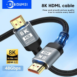 HDMI-kaabel 8K/60Hz 4K/120Hz UHD HDR 48Gbps adapter Kiire HDMI-HDMI-kaabel s&uuml;learvutiteleri jaoks Xboxi seeria projektorimonitor 2M