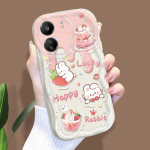 Armas koomiksimustriga kreemja tekstuuriga korpus, lainelise servaga pehme silikoonkaanega telefoni&uuml;mbris Xiaomi Redmi jaoks Redmi Note 12R 5G must