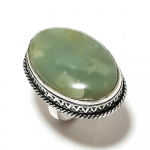Aquamarine Gemstone Handmade 925 Sterling Silver Jewelry Ring Size 8 v3i34