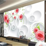 3d Tapeet Ring Lill Viinapuu Roos Seinamaalingud Elutuba Magamistuba Restoran Tapeet 380 cm(W) x 260 cm(H)