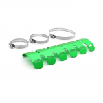 Mootorratta esikollektorite v&auml;ljalaskesoojuskilbi kaitse P&otilde;letusvastane kate jahutusradiaator modifitseeritud punane