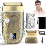 Elektrilised pardlid meestele, reguleeritava kiirusega topeltv&otilde;rkpardel habeme ja kiilasp&auml;ise pea jaoks, veekindel suure mahutavusega aku, laetav elektriline raseerija kuld