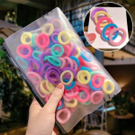 100 t&uuml;kki v&auml;rvilised juukselipsud lastele Candy Color V&auml;ikesed elastsed juuksepaelad K&otilde;ik hooajad T&uuml;drukute juuste aksessuaarid