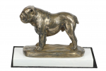 Bulldog, English Bulldog, British Bulldog - dog figurine, figure on a white base, trophy for Art-Dog dog show exhibition
