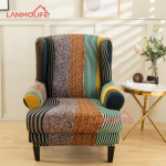 Tagumised toolikatted Printimine Tugitooli kate Suure elastsusega Tiger Stool Wing Tooli kate Elutoa m&ouml;&ouml;bli Kaitsmed &Uuml;he diivani kate D36.2XW31.3XH43.3 inch