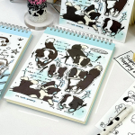 A5 &uuml;lesp&ouml;&ouml;ratud m&auml;hisraamatu kassimustriline m&auml;rkmik armsa koera m&auml;rkmik &otilde;pilase horisontaalse joonega rekordiraamat 80 lehte