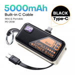 QOOVI Mini Powerbank 5000mah PD 20W kaasaskantav laadija kiirlaadimine iPhone 15/14 Pro jaoks Samsung Xiaomi v&auml;lise aku toitepank 5000mAh For Type-C must