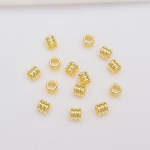 10 tk 14K kullaga m&auml;hitud v&auml;rvi s&auml;ilitav kolmekihiline v&auml;ike vaher&otilde;ngas, suur auk, sileda pinnaga helmeste vaheseade isetehtud k&auml;ev&otilde;ru kaelakee helmestega materjali &auml;mber