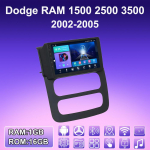 2 DIN Android Carplay autoraadio jaoks Dodge RAM 1500 2500 3500 2002-2005 Multimeediumipleier peaseade Stereo GPS Navigatsioon BT WIFI 2+32GB 1+16GB