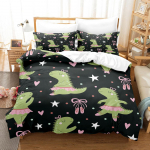 3D multikas dinosauruse voodipesu loomade udusule tekk padjap&uuml;&uuml;rid 2/3 tk poisid mehed laps kate &uuml;lipeen kiudkangas kodutekstiil Baby 100x135cm