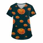 Naiste moodsad V-kaelusega l&uuml;hikeste varrukatega t&ouml;&ouml;r&otilde;ivad, taskutega, tr&uuml;kitud topid XXL