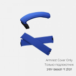 1 paar arvutitooli k&auml;etugede katteid koos k&auml;snaga Spandex Stretch kontoritooli k&auml;etoe katted eemaldatav istme k&auml;etoe kate 28x9cm No Zipper sinine