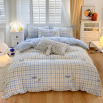 Paksenenud Kulumiskindel Neljaosaline Komplekt, S&uuml;gis-Talvine Puuvillane 4-osaline Komplekt, Linalaud, Tekikott, Padjap&uuml;&uuml;rikomplekt, Voodipesu. 1.2m bed