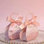 WTEMPO 10 tk pulma- ja peotarbed loomingulised kommikarbid &scaron;okolaadi-/k&uuml;psise-/makaronite k&auml;eshoitavad pakendikarbid j&otilde;ulu- ja uusaasta kinkekarbid 10pcs*large roosa