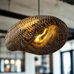 83 cm Rippvalgustid Rippvalgustid esiku laevalgustitele Rippvalgustid elutuppa Bambusest lamp toale