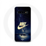 Coque Maniacase pour Samsung Galaxy S10 nike logo dor&eacute; nuit &eacute;toil&eacute;