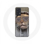 Coque Maniacase pour Samsung Galaxy A32 4G Chat avec une capuche photo drole Animaux