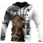 Pet Dog Pitbull Hoodies Meeste kapuuts 3D Prindiga Unisex T&auml;iskasvanute Topid S&uuml;gisene pikkade varrukatega t&auml;navar&otilde;ivaste kapuutsiga kapuuts Meeste riided XL