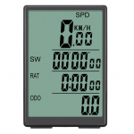 Jalgrattaarvuti Juhtmeta jalgrattaarvuti Veekindel spidomeeter rohelise LCD taustvalgustusega must