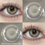 FUNSACHY Colored Contact Lenses 1Pair y2k Fashion Natural Colorful Lenses Yearly Korean Brown Contacts Lens for Eyes Gray Pupil