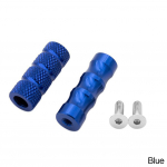 2 TK mootorratta CNC universaalne M6 v&otilde;idus&otilde;idu k&auml;igukangi hoob piduripedaali k&auml;igukangi jalapulgad Mootorratta jalatoed Alumiiniumist jalatoed sinine