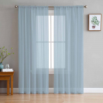 Tugevad talvetaevase mustriga l&auml;bipaistvad kardinad laste magamistuppa elutuppa Voile aknakardinad T&uuml;llkardinad W135 x H114cm