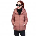 Naiste talve kapuutsiga jakk &Uuml;hev&auml;rviline pikkade varrukatega lahtine paks soe puuvillane l&uuml;hike mantel k&uuml;lma ilma jaoks Sobivad t&auml;navar&otilde;ivad v&auml;lisr&otilde;ivad XL