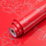 P&auml;rlmutter isekleepuv PVC-kleebis m&ouml;&ouml;bli ja k&ouml;&ouml;gi renoveerimiseks 40cm x 1m, Laser punane