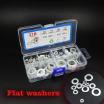 310 tk Lame seibide komplekt Suured tavalised seibid Tihendid M4 M5 M6 M8 M10 M12 Metallseibid Kinnitusdetailide komplekt valge