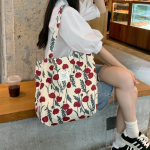 Kotid naistele Uus l&otilde;uendist lilleline &otilde;lakott Suure mahutavusega tr&uuml;kitud ostukott Naiste mood vaba vabaajak&auml;ekott