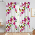 2 tk Vintage Lille 3D-prinditud Kardinad Sobivad Magamistuppa Elutuppa K&ouml;&ouml;ki Dekoratiivkardinad Masinpestavad W50xH130(CM)x2PCS&Grommet Top