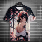 Anime Goddess Back Tattoo Meeste T-s&auml;rk 3D Prindiga Naiste T-s&auml;rk T-s&auml;rk vabaaja avara l&uuml;hikeste varrukatega T-s&auml;rk Meeste Kodu Y2k Riietus Topid S