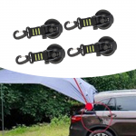 4 Pack of Suction Cup Hooks for Tying Down Items in Camping and RV punane