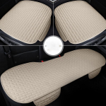 Universaalne libisemisvastane autokatte istmekate Autoistme esiosa kaitsekate Padi Linane kangas Auto sisekujunduse tarvikud Lahe padi 3PCS/SET beež