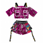 Dž&auml;sstants Hip-hop Kost&uuml;&uuml;m Urban Tants T&uuml;druku Riided Litritega Stiil Tantsuriided Teismeliste T&auml;nav L&auml;ikivad Lahedad Riided Lastele 170cm