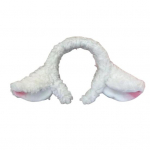 Hair Hoop Sheep Ear Design Plush peapael Bowknot Bell Decor valge juuksepael meigipesu A