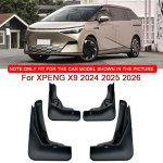 Sobib XPENG X9 2024 2025 2026 Autode Stiilimine ABS Auto Poritiivad Pritsmekaitse Porikaitse Poritiivad Eesmine Tagumine Tiib Auto Tarvikud must