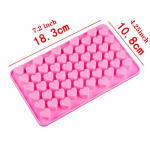 55 resti Silikoon-&scaron;okolaadivorm Toiduklass V&auml;ike armastus S&uuml;damekujuline Kook K&uuml;psetusvorm Mittenakkuv k&uuml;&uuml;nlavorm Fondant Kommivorm